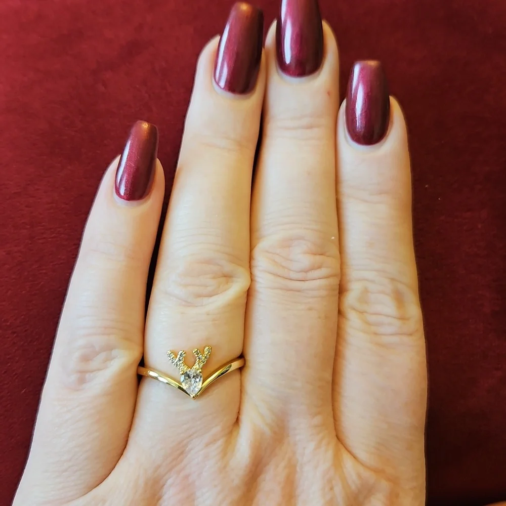 Elegant Gold and Silver Women's Ring Size 9.5 (6cm)